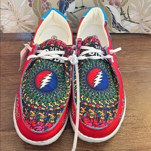 Colorful Graphic Slip-On Shoes